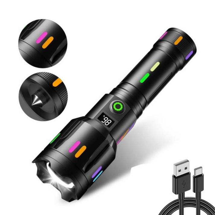 Mosrugs | Military-Grade LED Flashlight – Rechargeable – 9000 Lumens