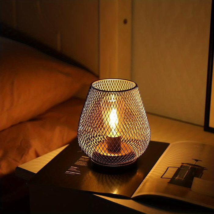 Mosrugs | AuroraMesh Table Lamp Set – Industrial Style with Warm Ambient Lighting