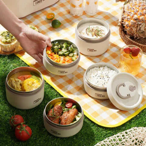 Mosrugs | Durable Stainless Steel Lunch Box Set | Leak-Proof, Insulated & Perfect for Professionals, Students, and Family Outings