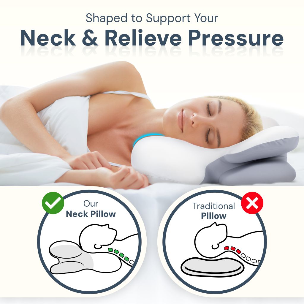 Mosrugs | Ergonomic Cervical Pillow | Memory Foam, Neck Support & Ideal for Restful Sleep