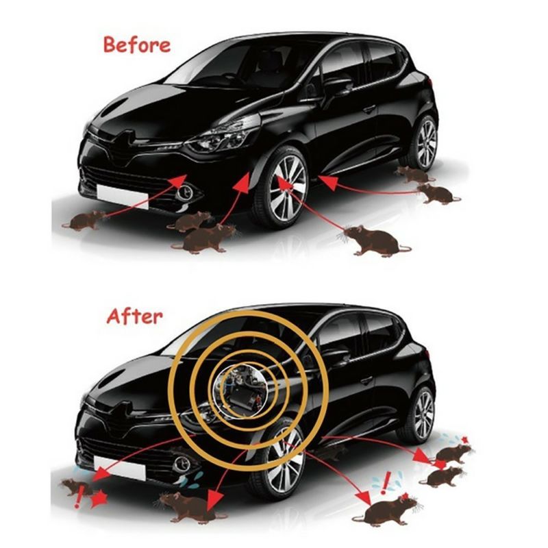 Mosrugs | Ultrasonic Car Mice Repeller | Portable. Self-Powered & Effective for Vehicle Protection Against Rodents