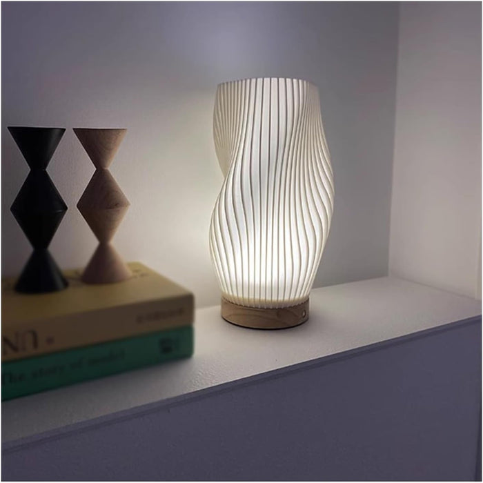 Mosrugs | Wavecrest Table Lamp – Soft Glow Designer Lamp with Dimmable Warm & Natural White Light