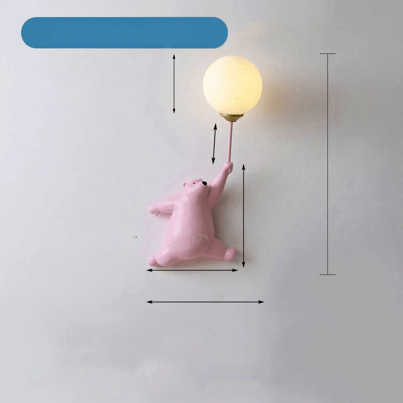 Mosrugs | FairyGlow – Cartoon Wall Light for Kids | Magical Night Light with 3D Moon Design