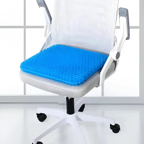 Mosrugs | Cooling Gel Seat Cushion | Breathable, Flexible & Pain Relief for Office Chairs, Cars, and Home Use