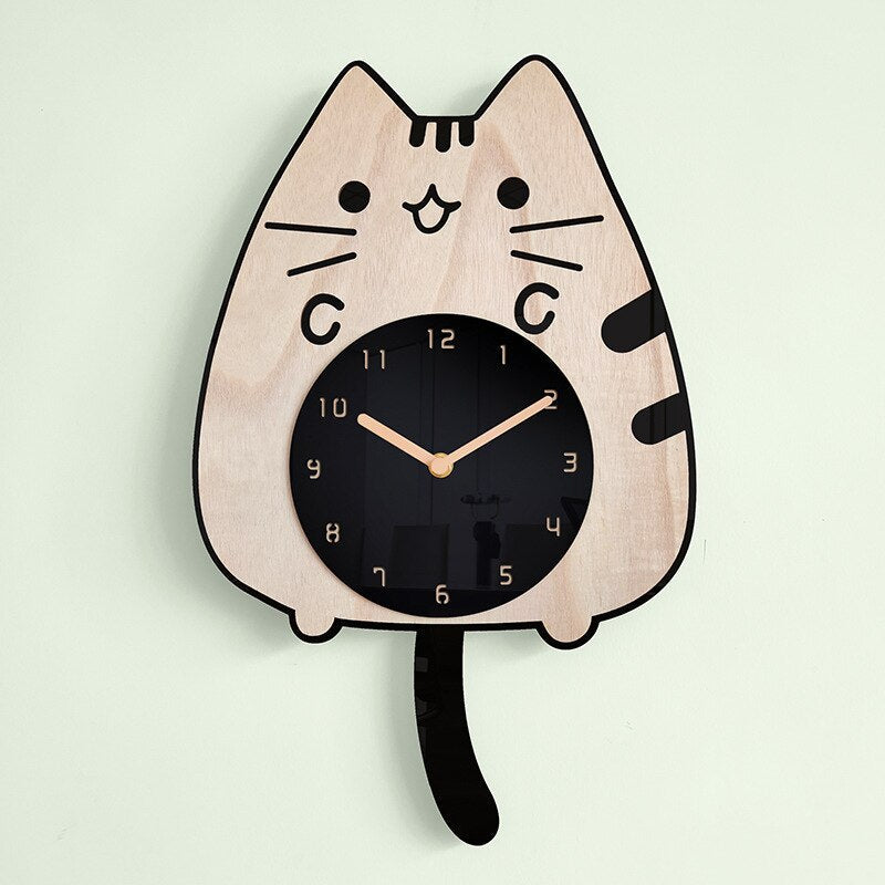 Mosrugs | PurrTime - Swinging Cat Wall Clock