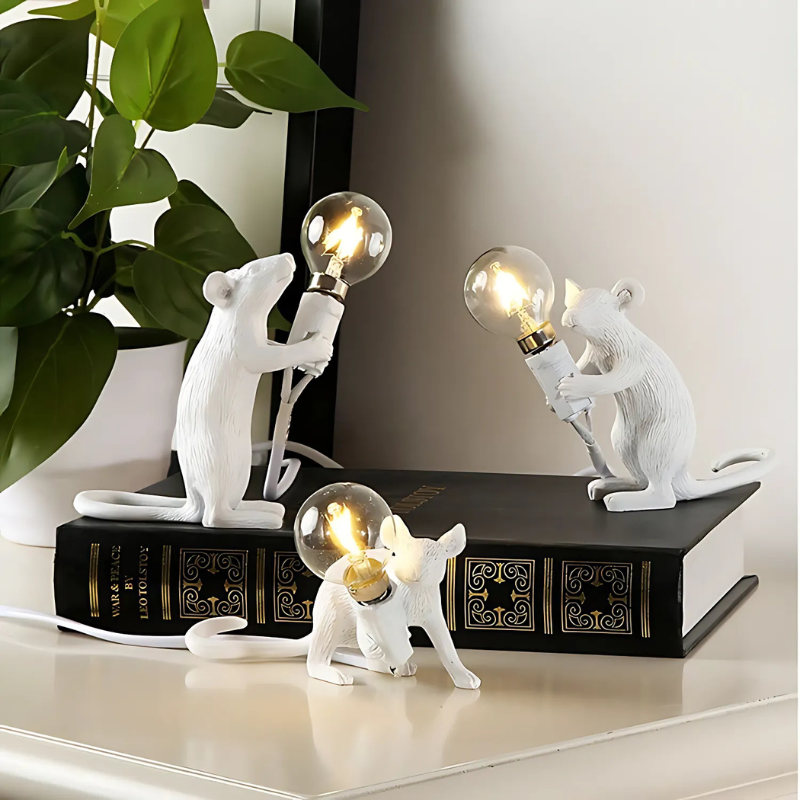 Mosrugs | Doctor Mousey – Original Designer Mouse Lamp for Tabletop or Shelf