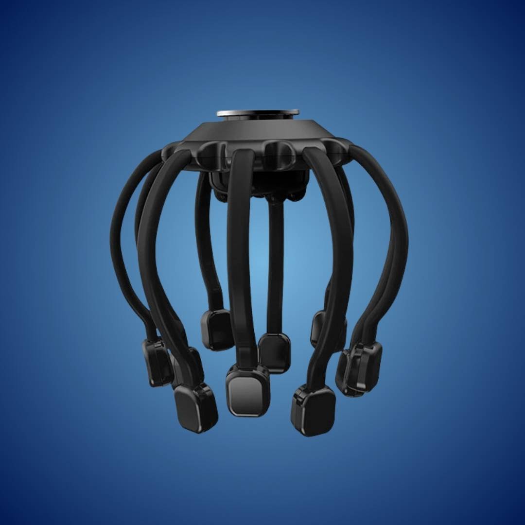Mosrugs | Smart Electric Octopus Head Massager Machine for Scalp Massage, Stress Relief, Improved Sleep & Multi-Directional Vibration