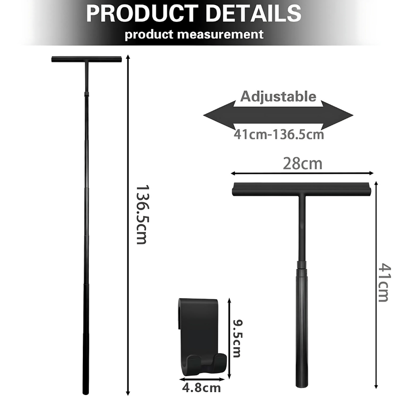 Mosrugs | SaniLuxe Telescopic Shower Squeegee – Comfortable & Efficient Bathroom Cleaning Tool