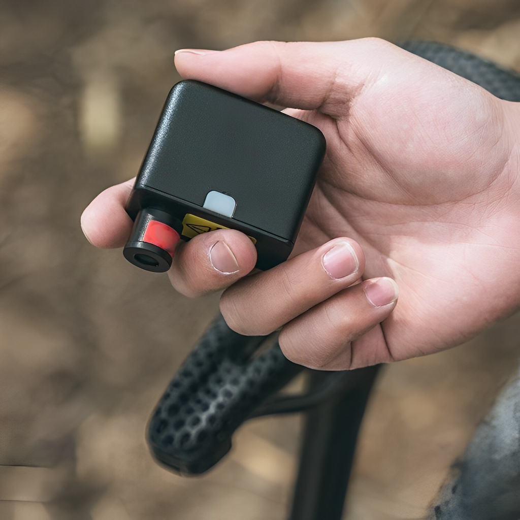 Mosrugs | Ultra-Compact Mini Electric Bicycle Pump with Type-C Rechargeable Battery – Fits Schrader & Presta Valves