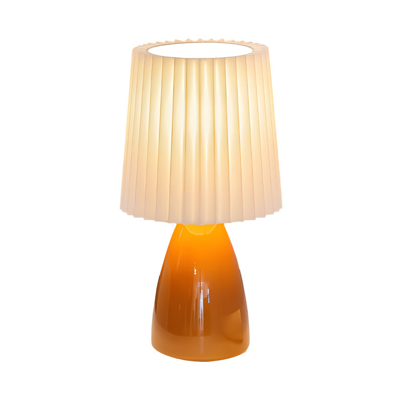 Mosrugs | Dimmable Desk Lamp | Glass Base with USB Port for Adjustable Lighting in Home Office or Study | Pink Shade Lamp