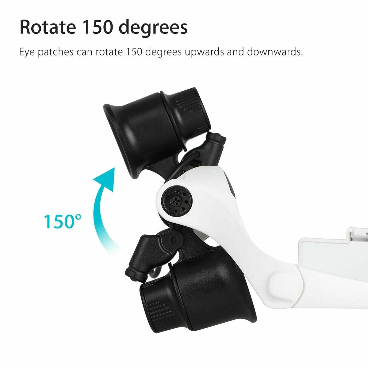Mosrugs | Adjustable Headband Magnifier with LED Light & 8 Lenses – Perfect for Jewelry, Watch Repair & Engraving