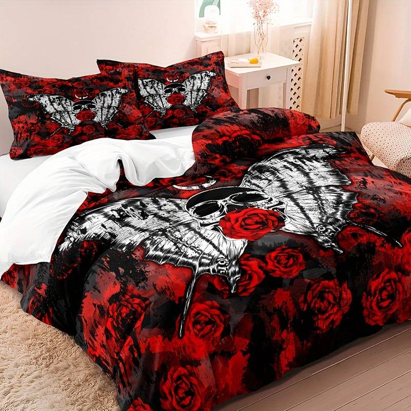 Mosrugs | GothicLuxe - Skull & Rose-Themed Bed Set