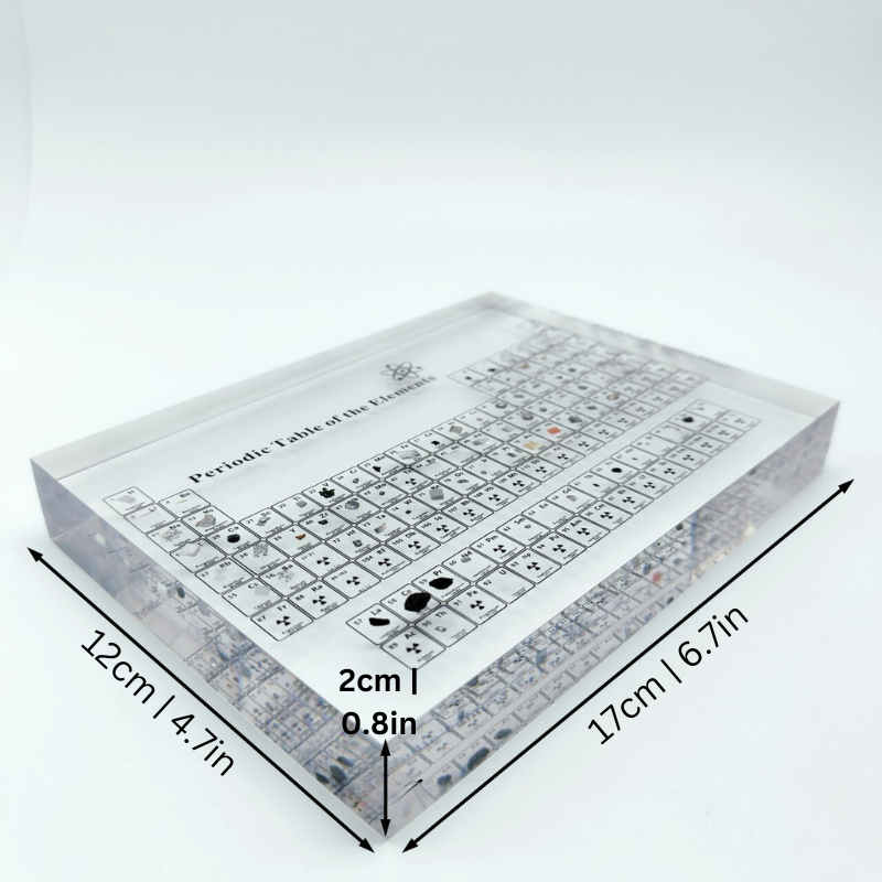 Mosrugs | Crystal Clear Periodic Table Display | Educational Acrylic Decor for Home, Classroom & Science Enthusiasts