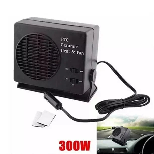 Mosrugs | 12V Ceramic Car Heater Fan | 150W-300W | Portable Defroster w/ Automatic Thermostat