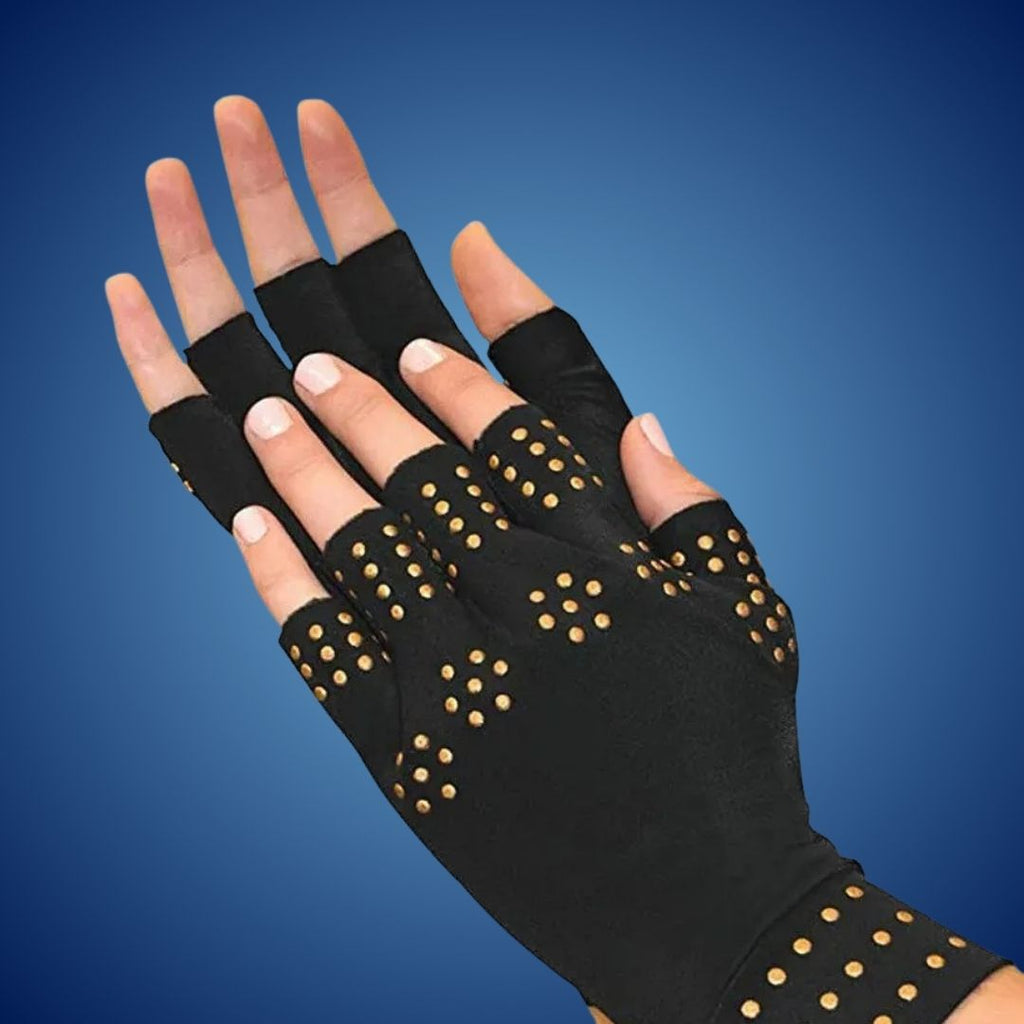 Mosrugs | Fingerless Gloves for Arthritis & Pain Relief - Magnetic Compression for Improved Circulation and Reduced Swelling