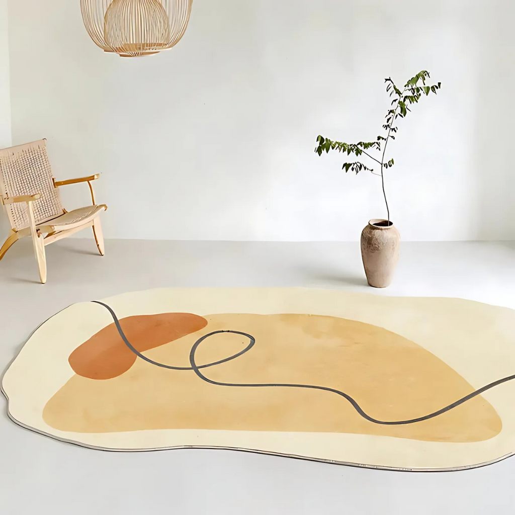 Mosrugs | Soft Washable Rug – Modern Living Room Carpet with Irregular Design