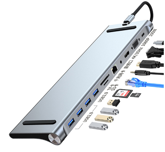 Mosrugs | LapStation Pro – 11-in-1 USB-C Laptop Docking Station with HDMI, Ethernet & SD Card Ports
