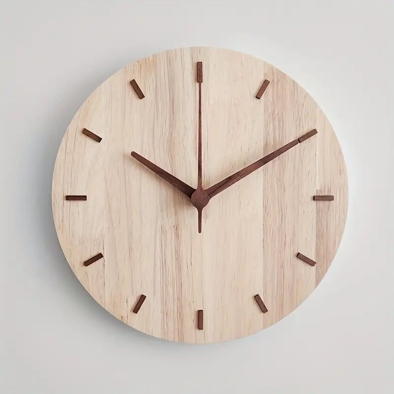 Mosrugs | Stylish Walnut Wood Wall Clock – Minimalist Modern Design
