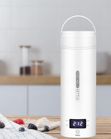 Mosrugs | Portable Electric Travel Kettle | Compact Stainless Steel Smart Kettle with LCD