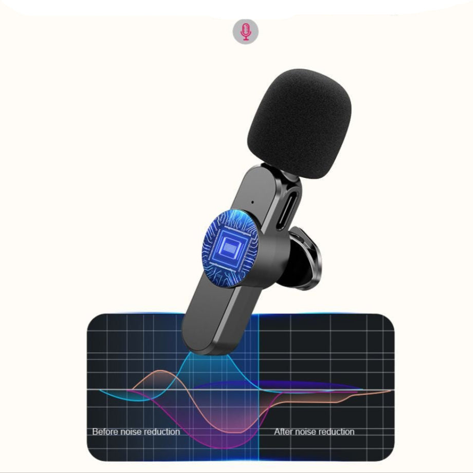Mosrugs | Wireless Mini Microphone for Smartphone – Lavalier Mic with Noise Reduction & 10h Battery