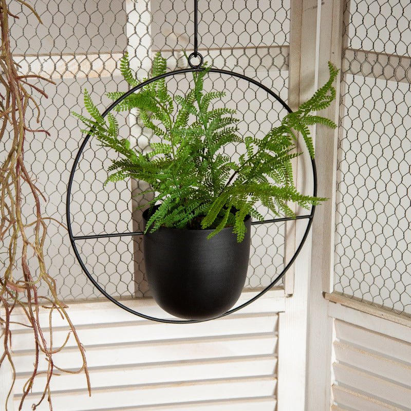 Mosrugs | DecoBloom Hanging Planter – Elegant Indoor & Outdoor Metal Plant Pot with Chain