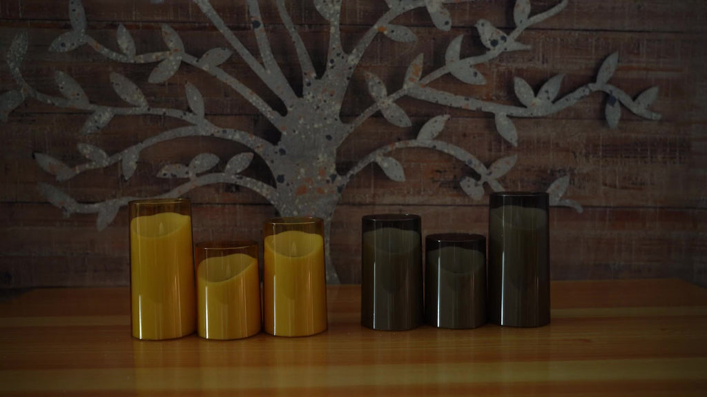Mosrugs | CandleAura - LED Grey Candles with Realistic Flame