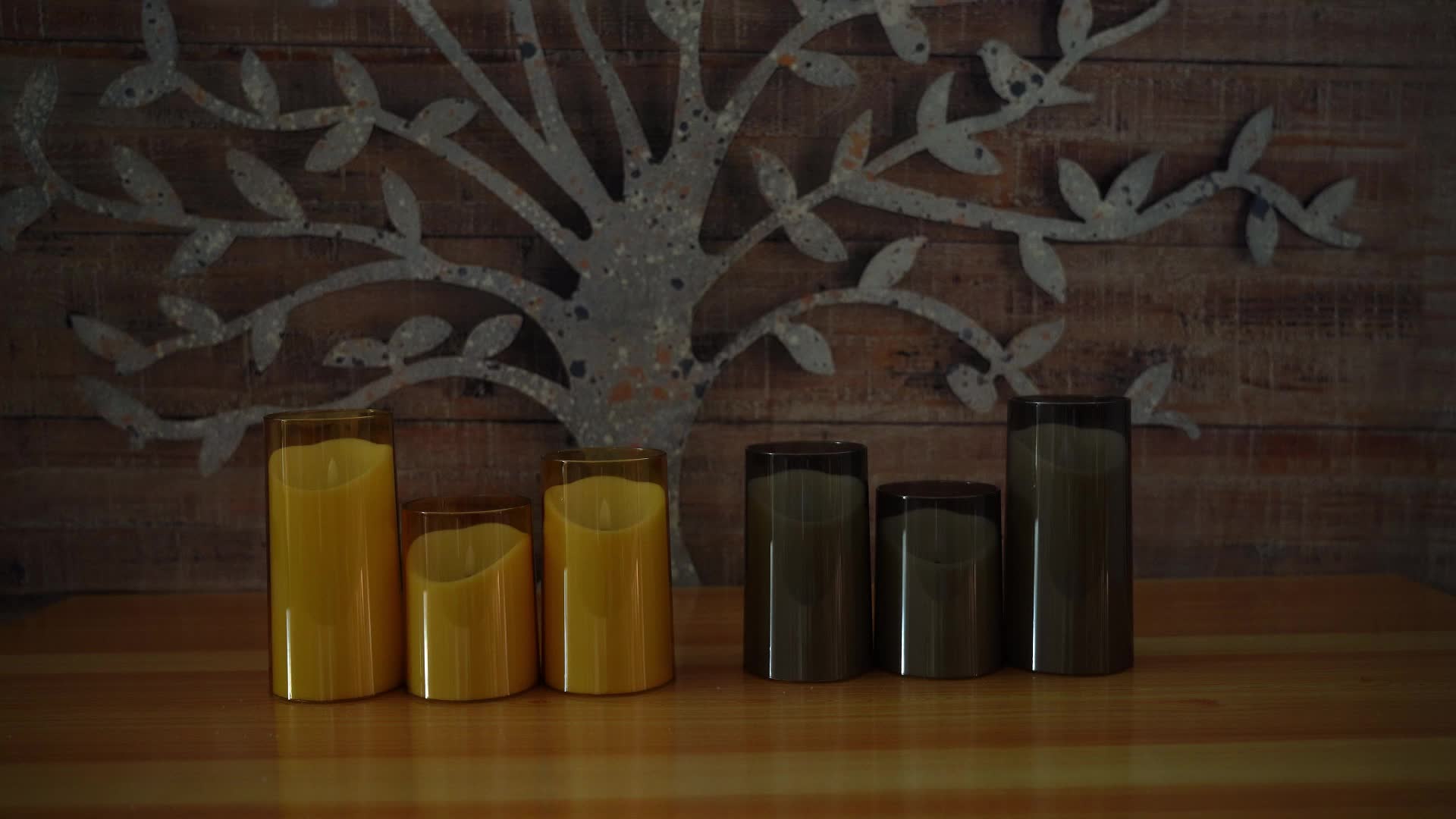 Mosrugs | CandleAura - LED Grey Candles with Realistic Flame