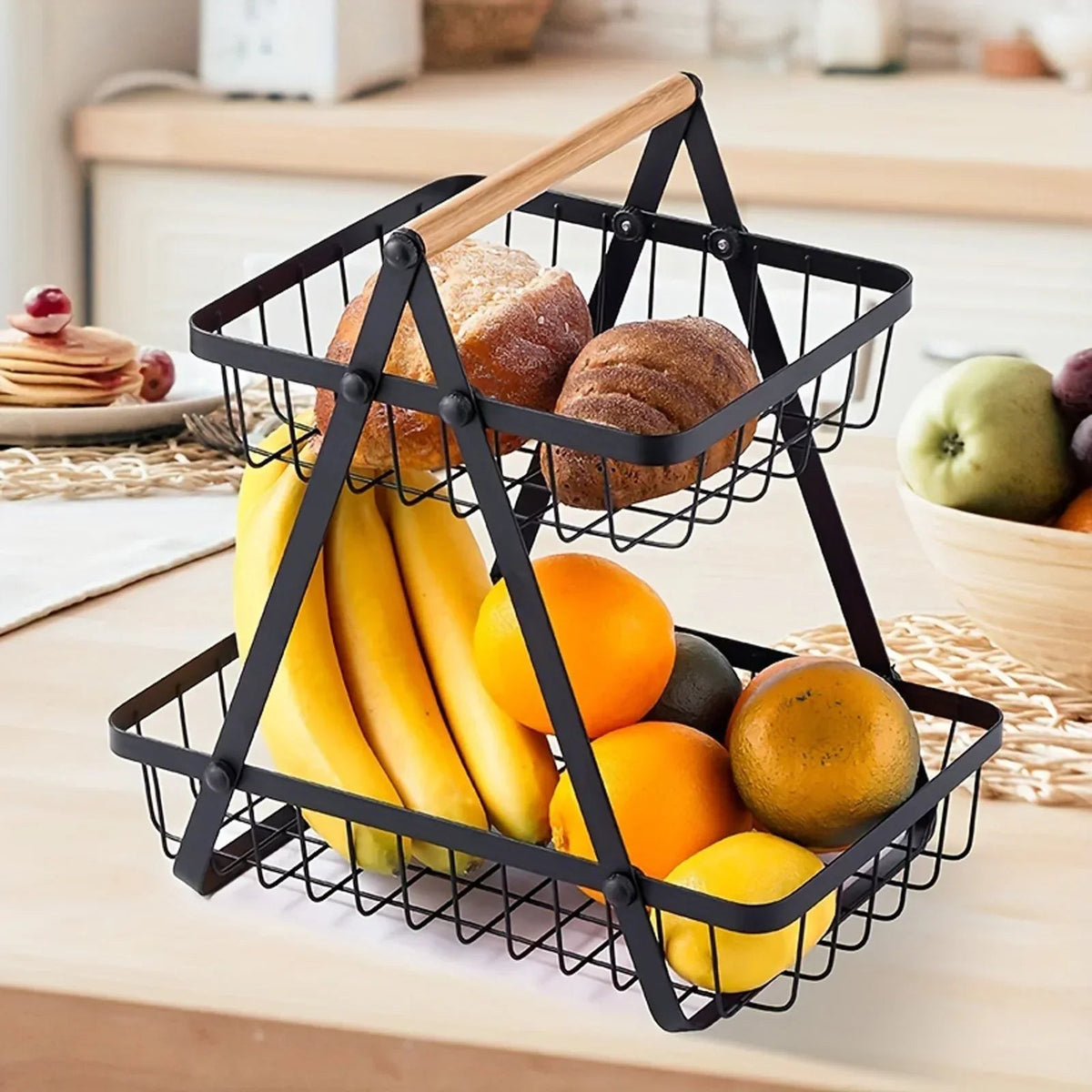 Mosrugs | 3-Tier Fruit Basket Stand – Space-Saving Kitchen Storage
