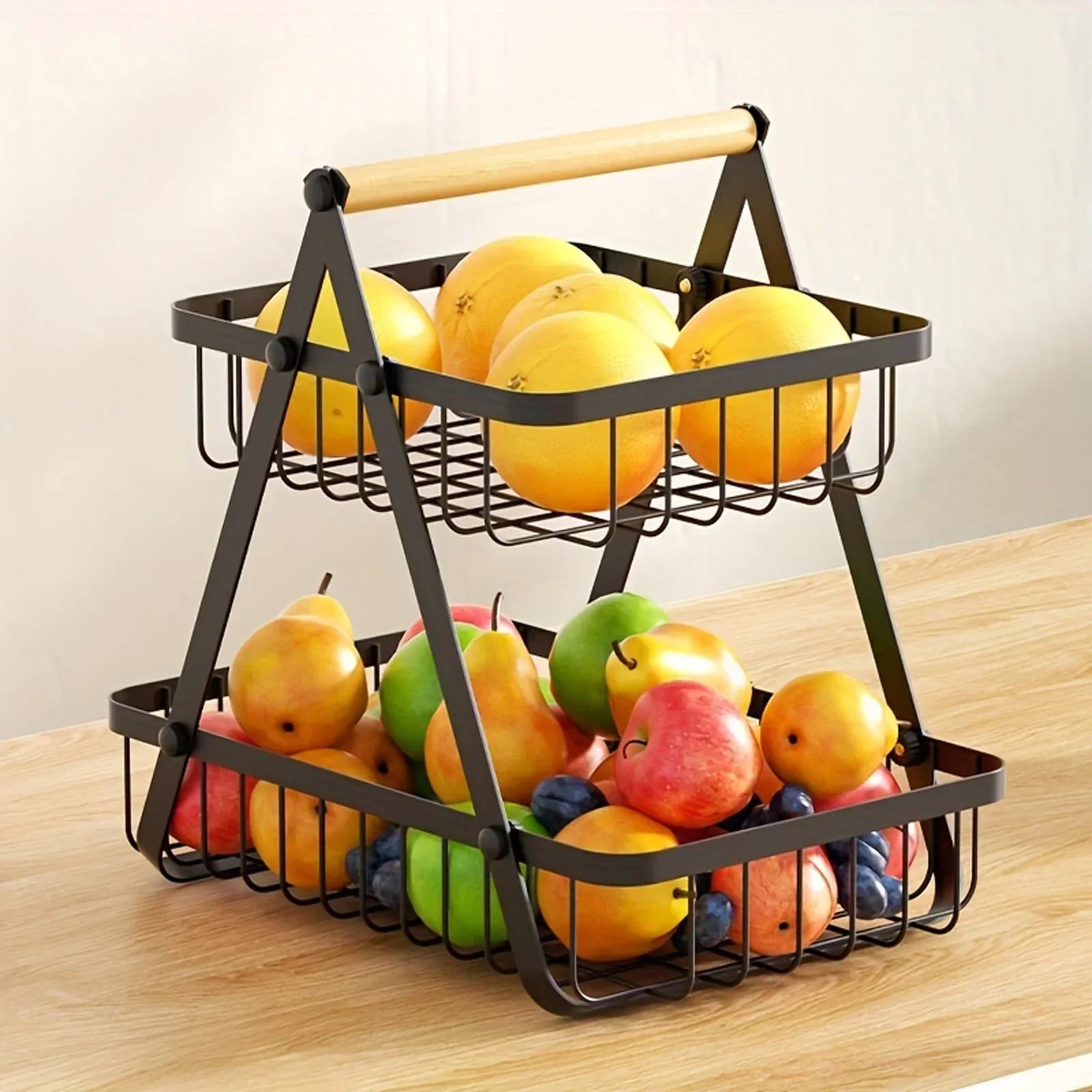 Mosrugs | 3-Tier Fruit Basket Stand – Space-Saving Kitchen Storage