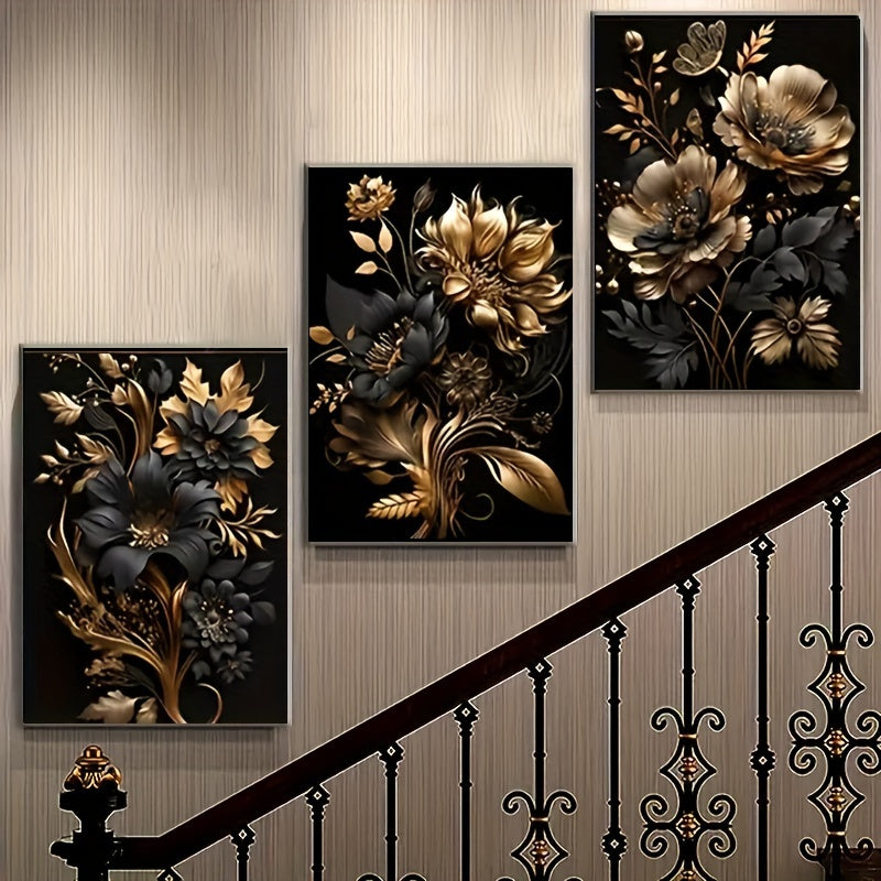 Mosrugs | LuxeBloom - Golden Flower Wall Decor
