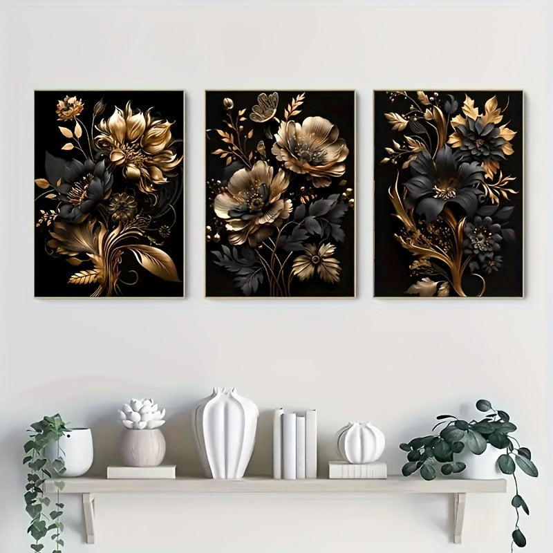 Mosrugs | LuxeBloom - Golden Flower Wall Decor