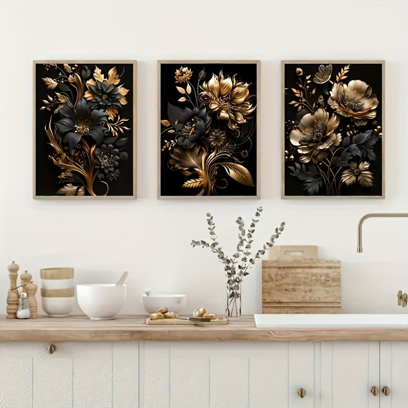 Mosrugs | LuxeBloom - Golden Flower Wall Decor