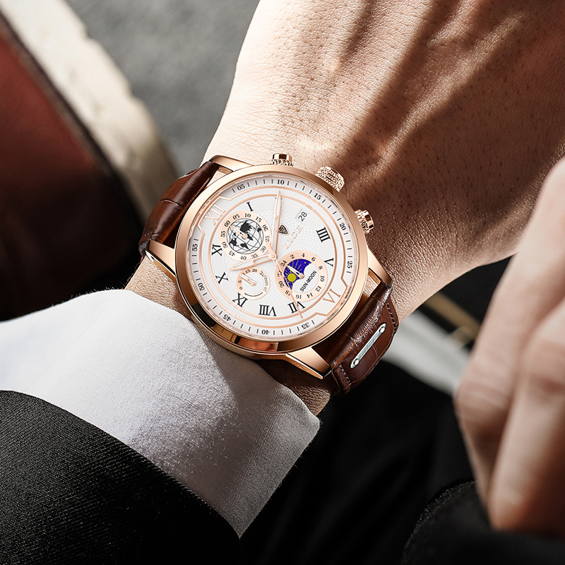 Mosrugs | Classic Chronograph Men’s Watch | Stylish & Functional Luxury Wristwatch for Every Occasion
