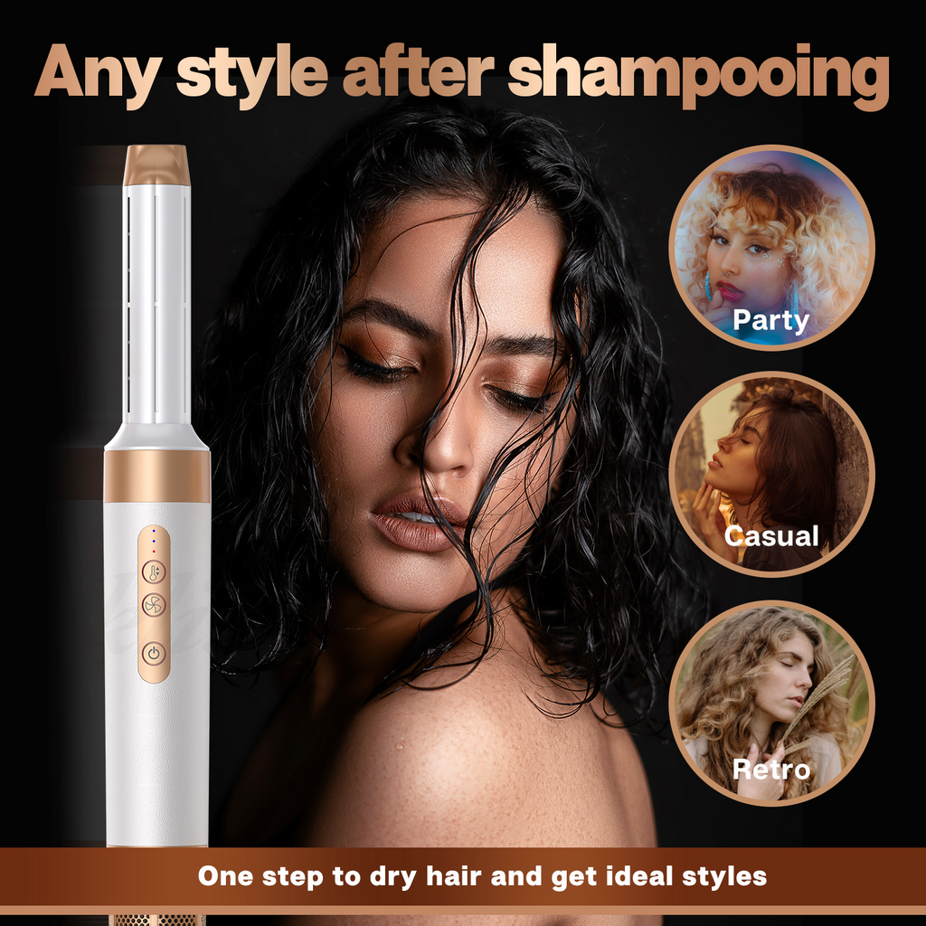 Mosrugs | 7-in-1 Airwrap Hair Styler | Multi-Functional Styling Tool for Curls, Waves & Straightening