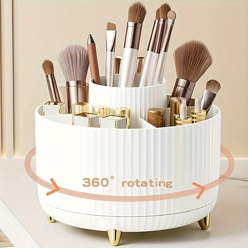 Mosrugs | GlamSpin – 360° Rotating Makeup & Desk Organiser with 5 Compartments