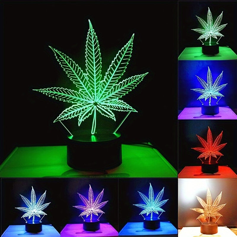 Mosrugs | GlowBud - 3D Hemp Leaf Lamp