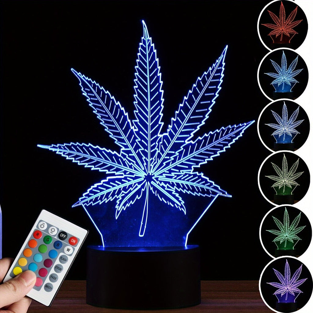 Mosrugs | GlowBud - 3D Hemp Leaf Lamp