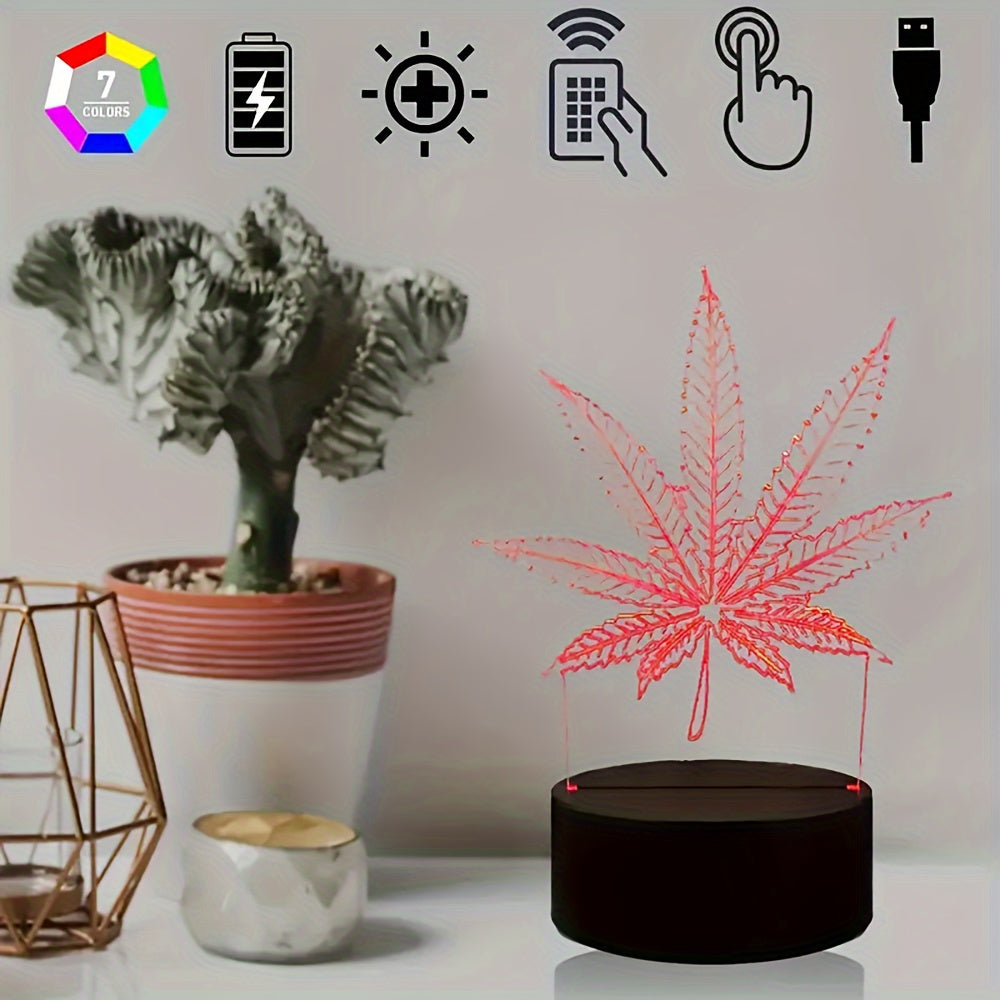 Mosrugs | GlowBud - 3D Hemp Leaf Lamp