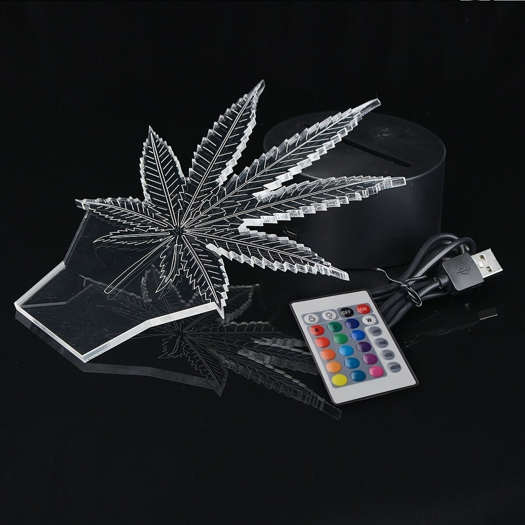 Mosrugs | GlowBud - 3D Hemp Leaf Lamp