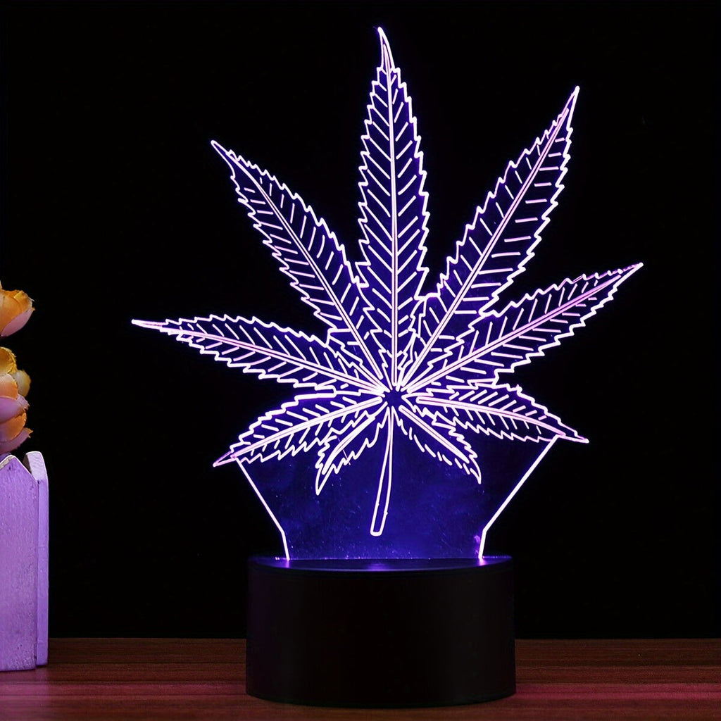 Mosrugs | GlowBud - 3D Hemp Leaf Lamp