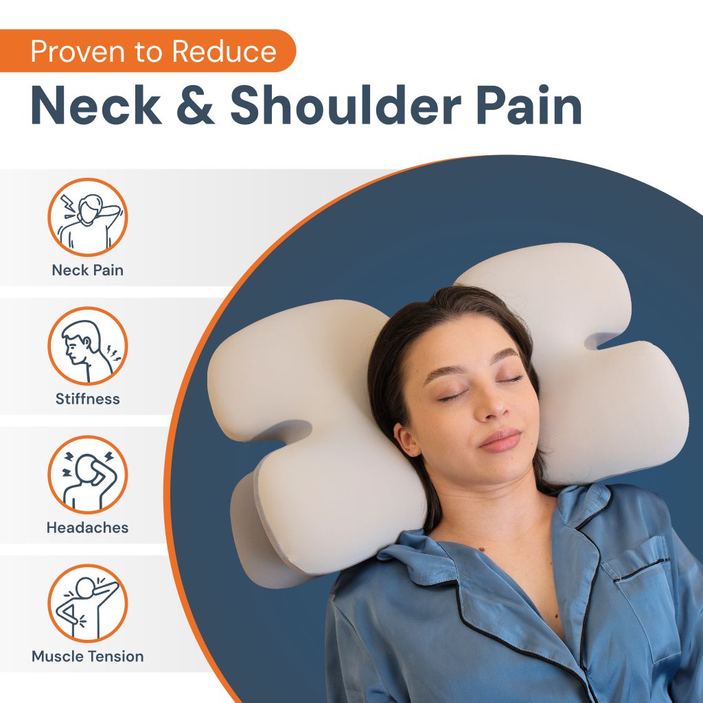 Mosrugs | Side Sleeper Pillow | Ergonomic Memory Foam for Neck Pain Relief & Comfortable Sleep |Best Pillow for Back Pain