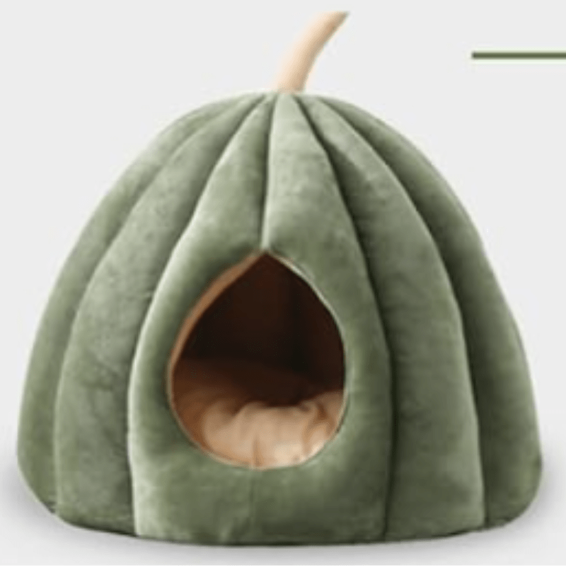 Mosrugs | CozyNest Pumpkin Cat Bed – Warm, Washable & Comfortable Cat Hideaway