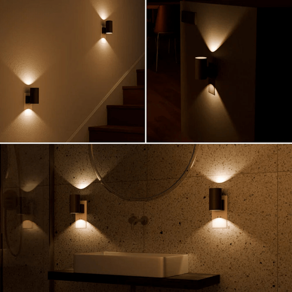 Mosrugs | Alova LED Plug-In Wall Light – Dimmable Sensor Lamp for Hallways, Stairs & Bedrooms