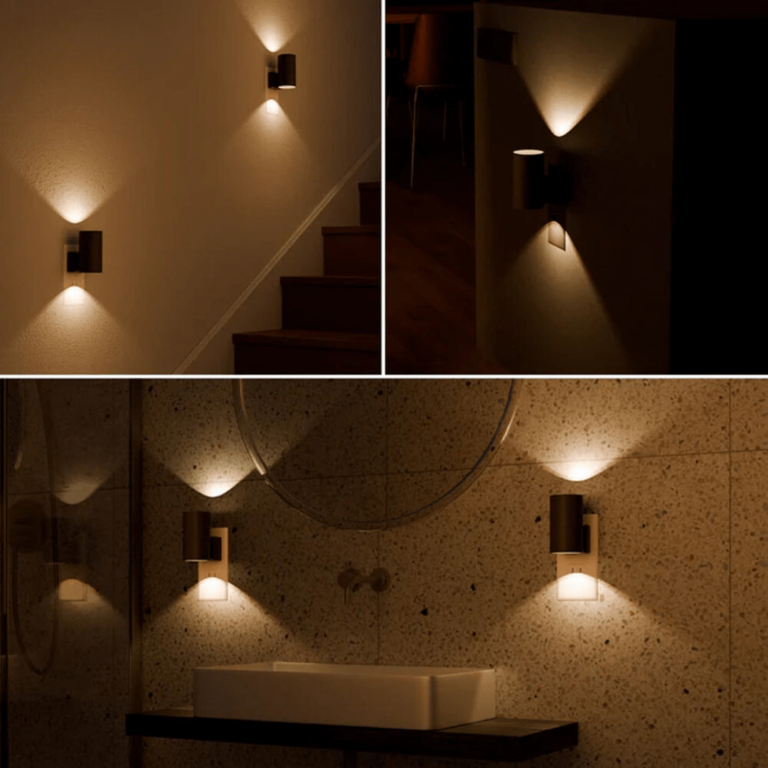 Mosrugs | Alova LED Plug-In Wall Light – Dimmable Sensor Lamp for Hallways, Stairs & Bedrooms