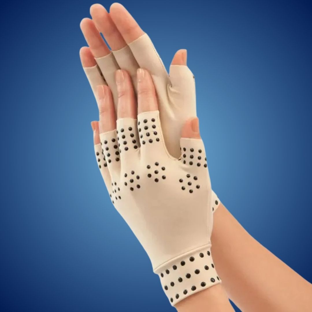 Mosrugs | Fingerless Gloves for Arthritis & Pain Relief - Magnetic Compression for Improved Circulation and Reduced Swelling