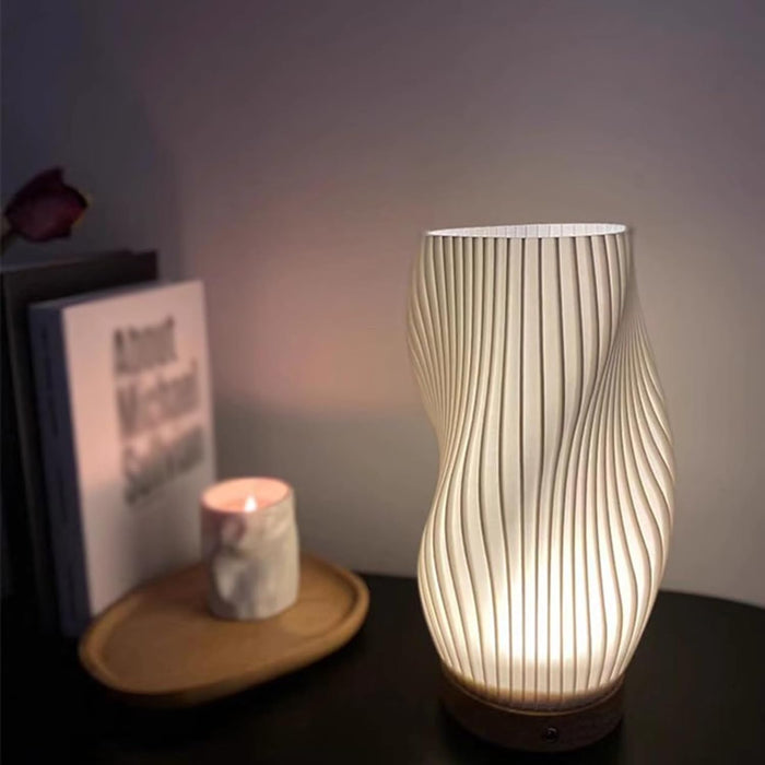 Mosrugs | Wavecrest Table Lamp – Soft Glow Designer Lamp with Dimmable Warm & Natural White Light