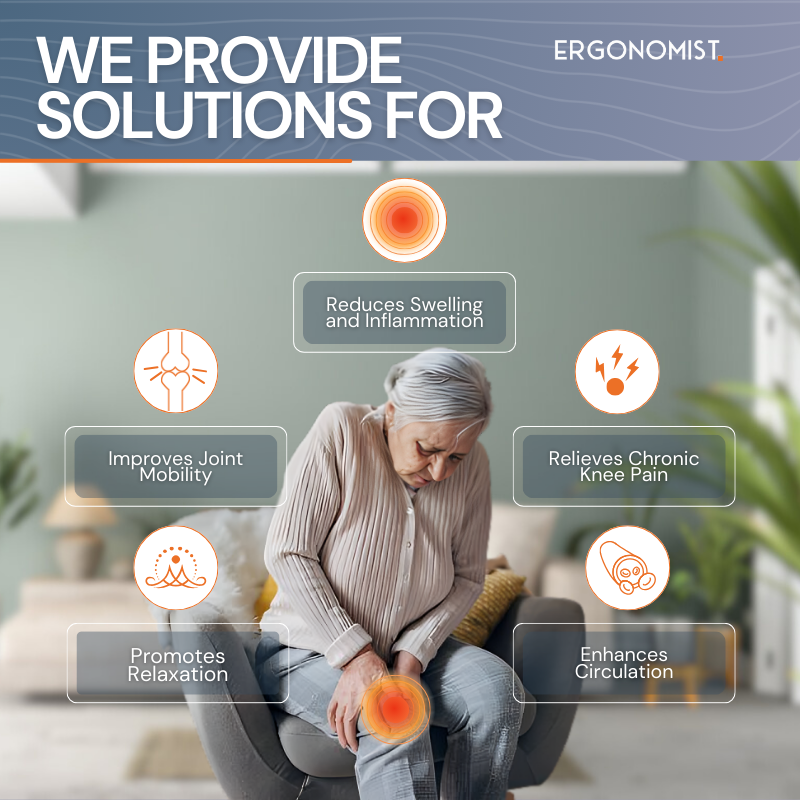 Mosrugs | Knee Massager with Red Light Therapy for Pain Relief and Muscle Recovery