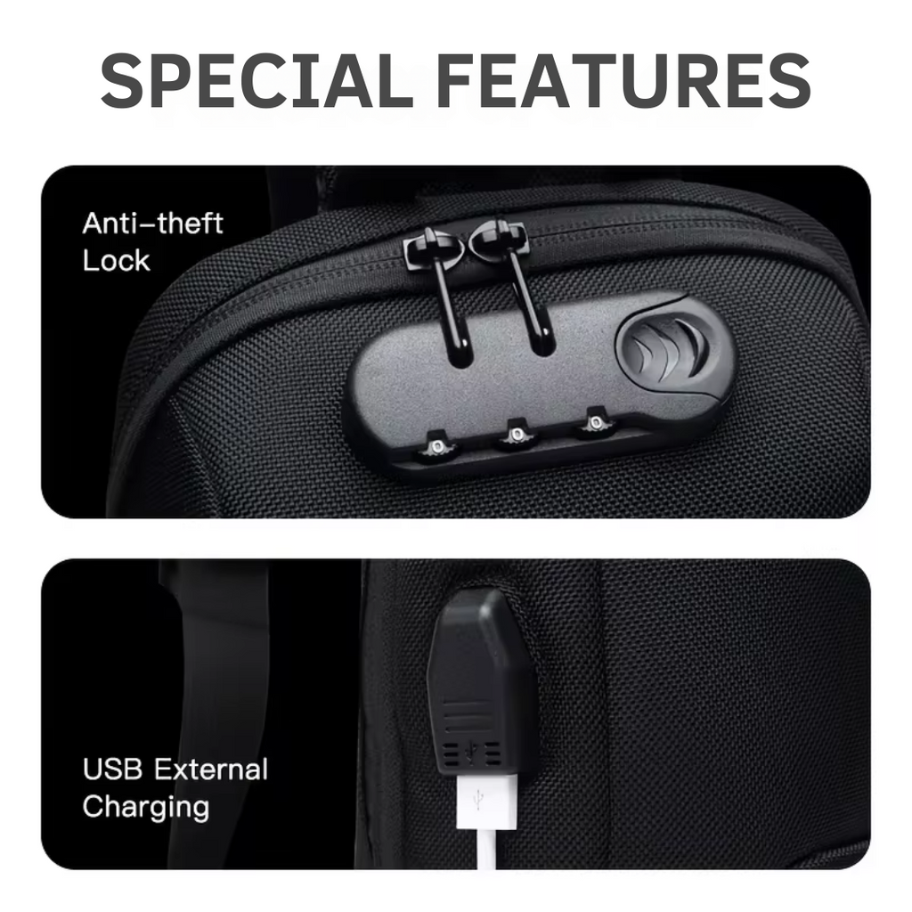 Mosrugs | Anti-Theft Crossbody Bag with USB Charging – Secure, Stylish, and Functional