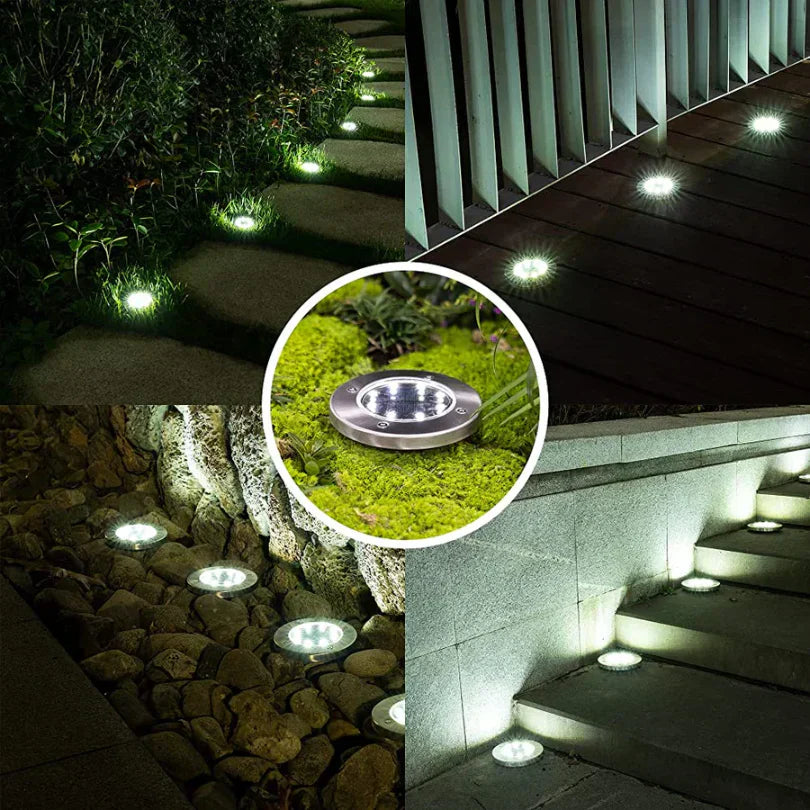 Mosrugs | Solar Ground Lights – Weatherproof Outdoor LED Pathway Lighting Powered