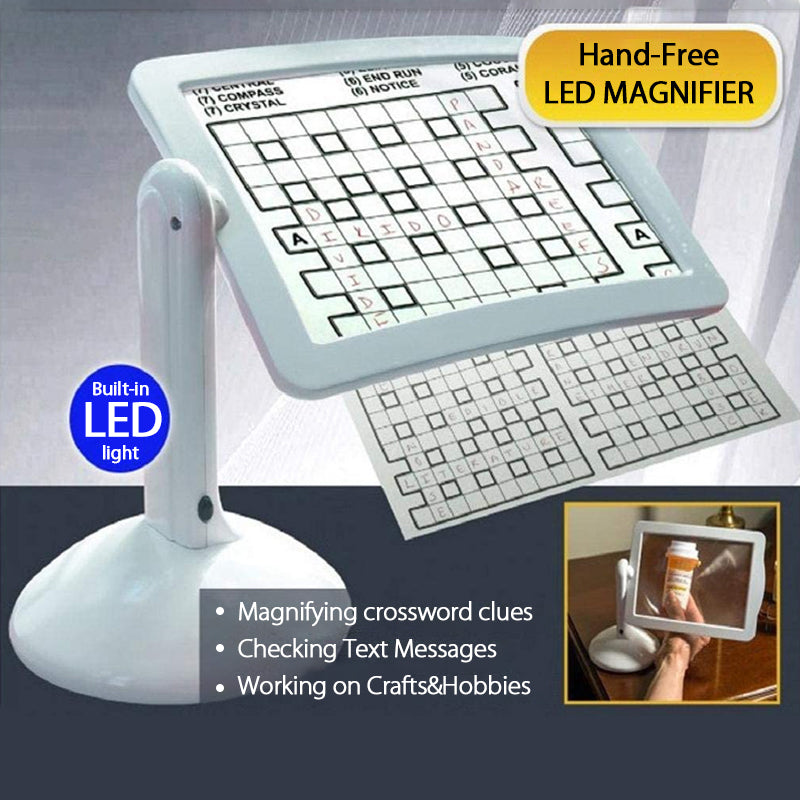 Mosrugs | Hands-Free LED Desk Magnifier – 3X Magnification for Precision Work